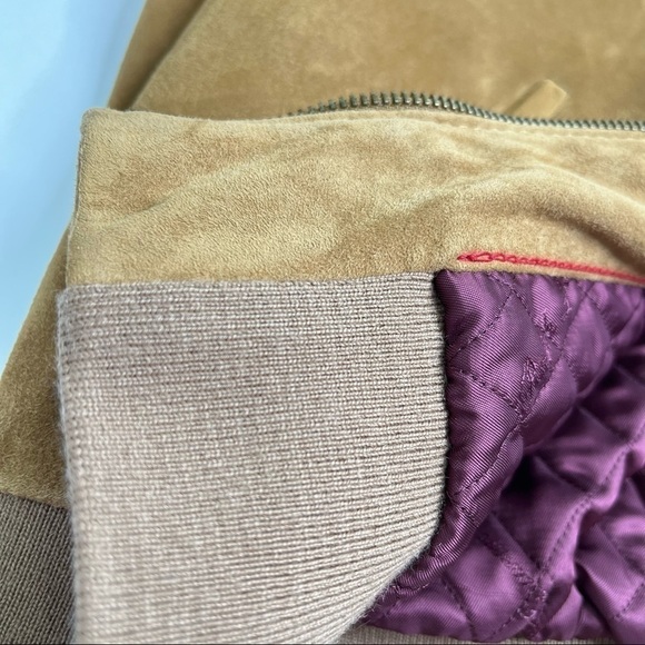 RALPH LAUREN Purple Label Wescott 100% Lamb Suede Camel Brown Bomber Soft Jacket - Picture 12 of 17